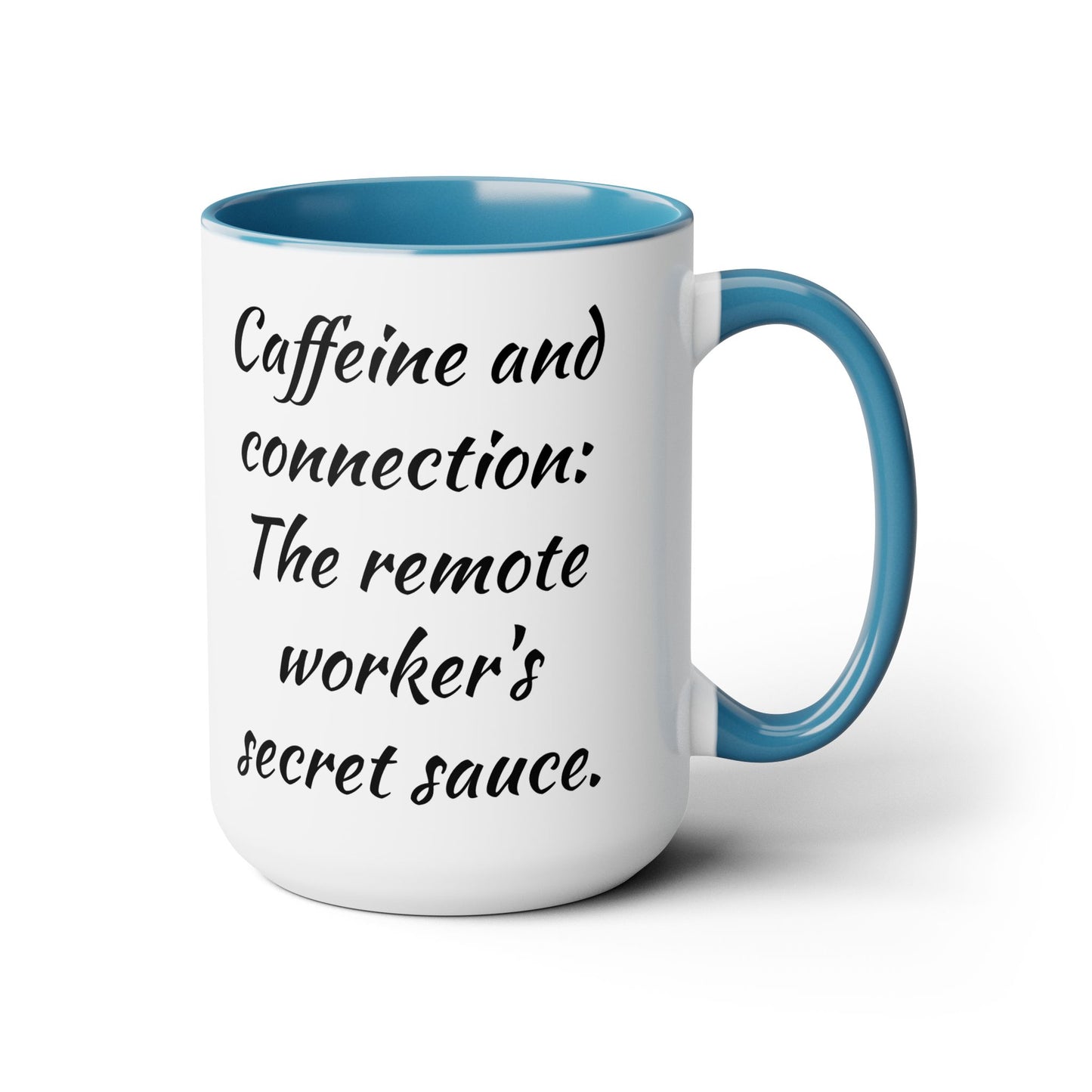 Caffeine And Connection - 15 oz Accent Mug