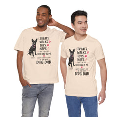 Personalized Dog Dad T‑Shirt — "Treats. Walks. Toys. Naps." Father's Day Gift