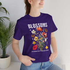 Floral Tee - Blossoms Blooming With Timeless Charm - Positive Vibes