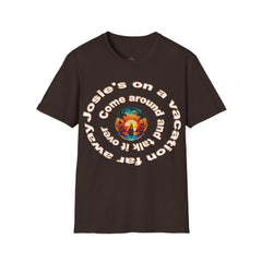 Josie's On A Vacation Far Away Come Around And Talk It Over  Unisex Softstyle T-Shirt  80s Rock The Outfield