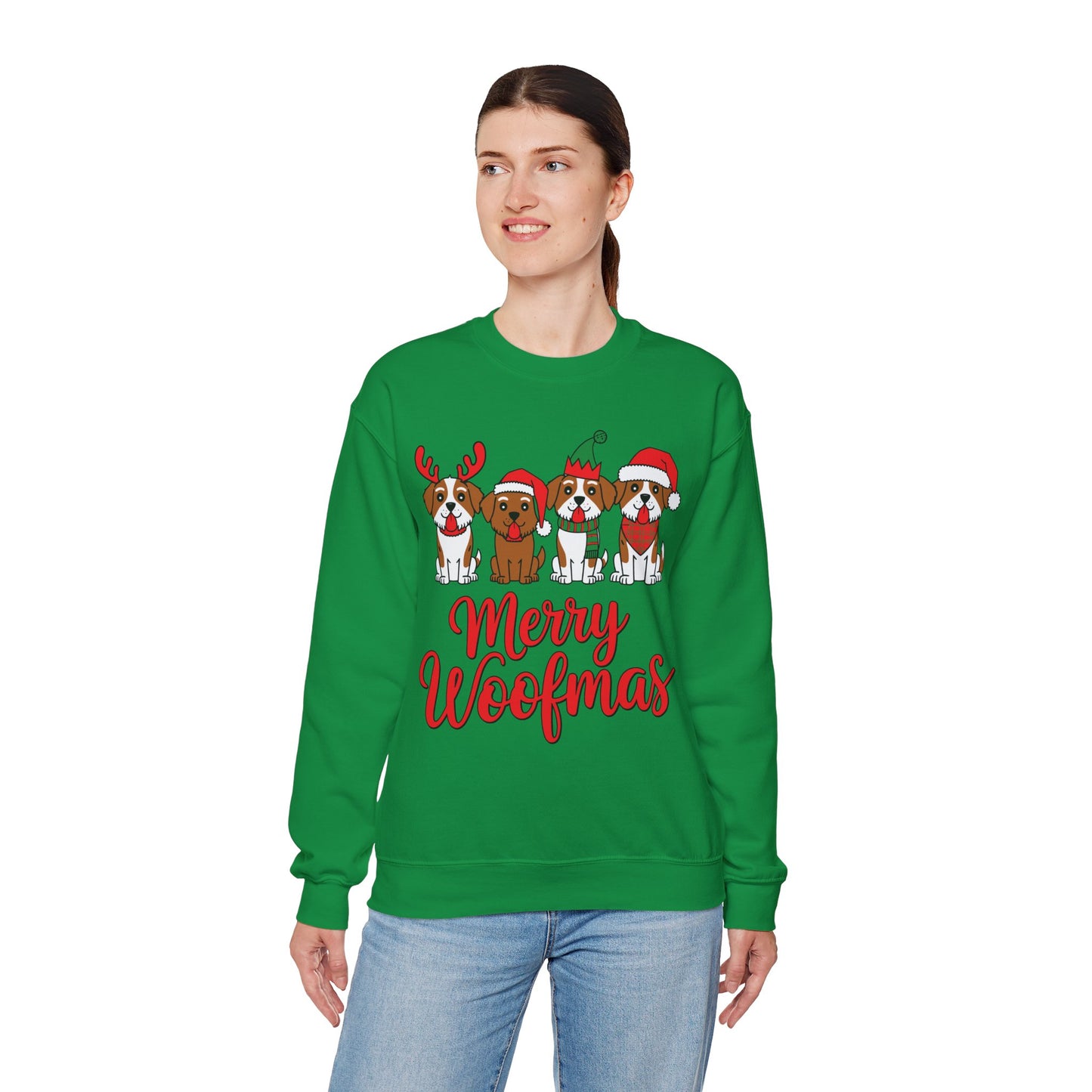 Merry Woofmas- Unisex Heavy Blend™ Crewneck Sweatshirt