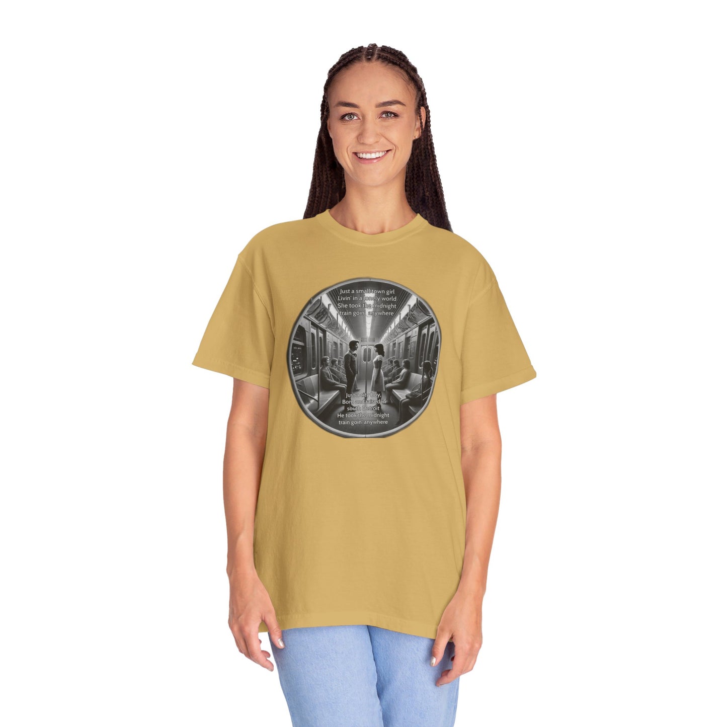 Don't Stop Believin Graphic Unisex Garment-Dyed T-shirt