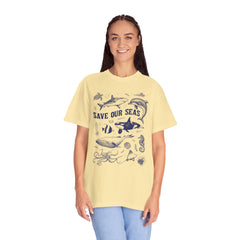 Vintage Style Sealife Comfort Colors Tshirt