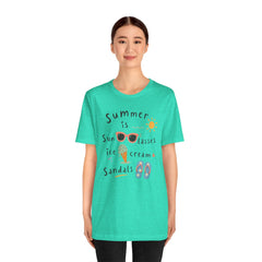 Summer Is — Graphic Tee (Sunglasses, Ice Cream & Sandals)