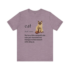 Cat Sociopath Defintion - Unisex Jersey Short Sleeve Tee