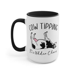 COW TIPPING Awareness - Accent Mugs | Cow Tipping Is Real, Bovine Humor. Gift For Him, Gift For Her, Farm Humor, Cow Fan Gift, Farm Animal