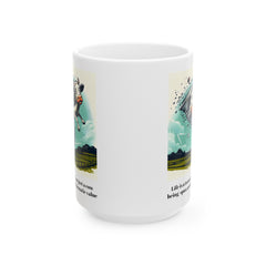 Life Is A Tornado and I am Just A Cow Being Spun Around For Cinematic Value - Ceramic Mug 11oz  / Humor / Farm Fun / Twister