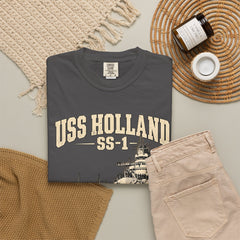 USS Holland SS-1 Submarine Vintage Graphic T-Shirt — Navy History Tee