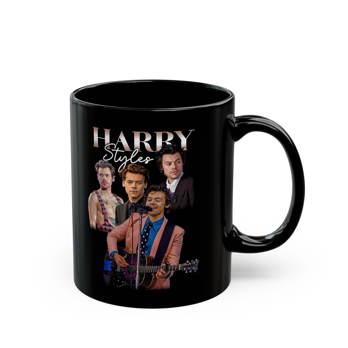 Harry Styles Montage Graphic - Black Mug (11oz, 15oz)