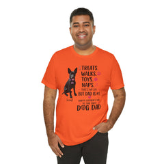 Personalized Dog Dad T‑Shirt — "Treats. Walks. Toys. Naps." Father's Day Gift