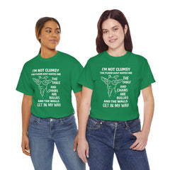 Clumsy Funny Goat Graphic Tee | Unisex Heavy Cotton Tee | Great Gift for Animal Lovers, Birthdays, Casual Wear, Humorous Gifts, Everyday Style