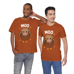 Funny Thanksgiving Turkey Moo T‑Shirt - Unisex Tee