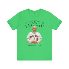 Pope Leo XIV Boston Red Sox Fan  Short Sleeve Tee - Made in USA
