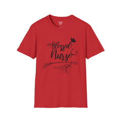 Blessed Nurse - Unisex Softstyle T-Shirt | Nurse Awareness, Medical Wear, Gift For Her, Scrubs Tee, Medical Staff Gift, Registered Nurse, RN