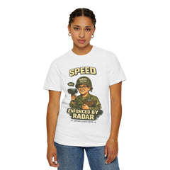 Speed Enforced By Radar T-Shirt — MASH 4077 Retro Traffic Cop Graphic Tee