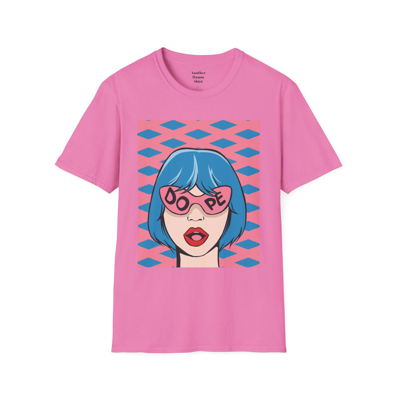 Dope Pop Art Girl Unisex Softstyle T-Shirt