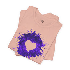 Galaxy Heart Tee — Purple or Green Splatter Heart T-Shirt