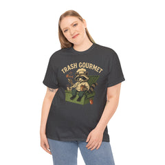 Trash Gourmet Unisex Heavy Cotton Tee, Funny Graphic T-Shirt, Quirky Casual Wear, Unique Gift for Food Lovers, Eco-Friendly Apparel