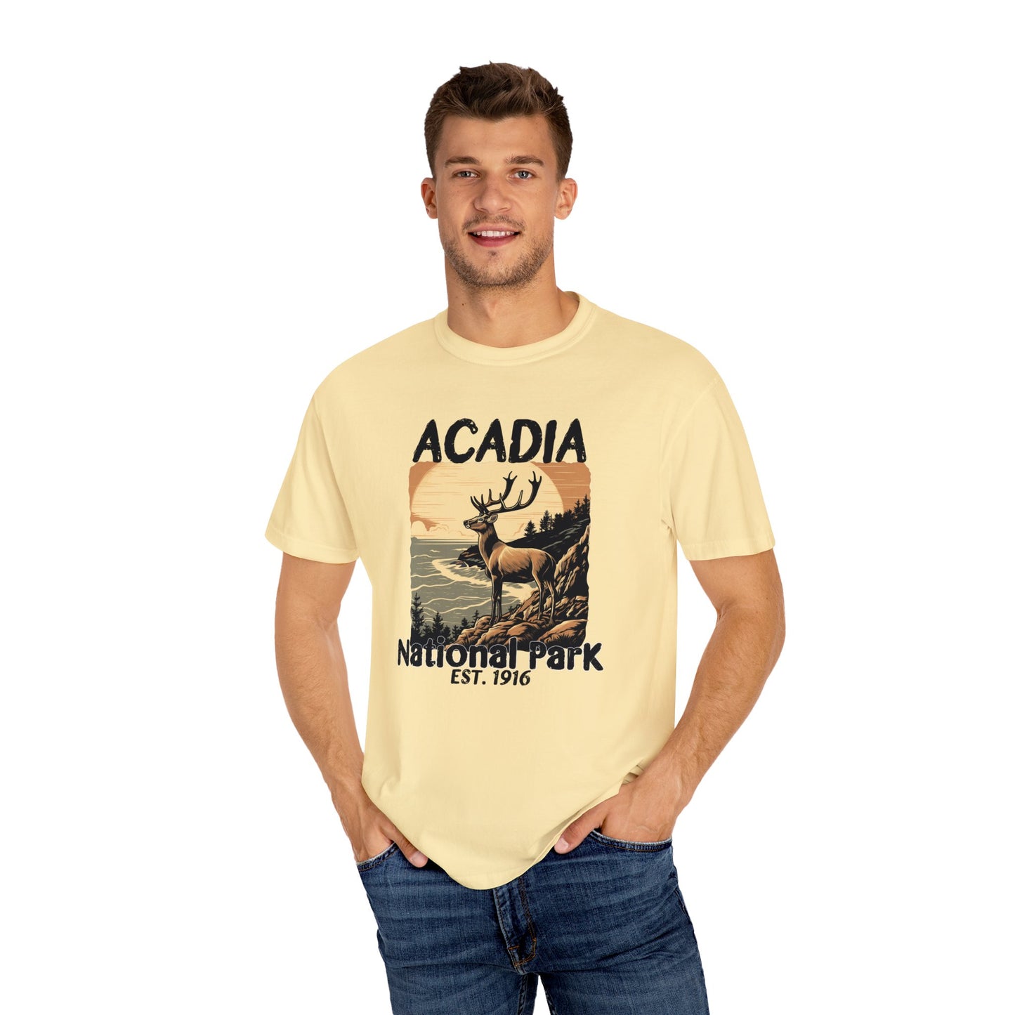 Arcadia National Park Graphic, Comfort Colors Soft Relaxed Fit Unisex Garment-Dyed T-shirt