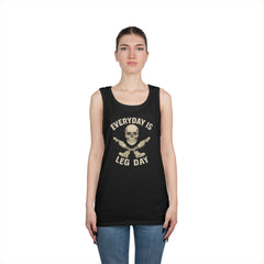 Fitness Tank Top - Skull Leg Amputee Gym Workout Shirt