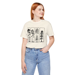 Nature-Inspired Unisex Jersey Tee, Tree Graphic T-Shirt, Eco-Friendly Fashion, Gift for Nature Lovers, Casual Wear, Outdoor Adventure