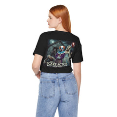 Halloween Scare Actor - Front and Back Graphic Unisex Jersey Short Sleeve Tee