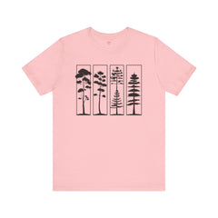 Nature-Inspired Unisex Jersey Tee, Tree Graphic T-Shirt, Eco-Friendly Fashion, Gift for Nature Lovers, Casual Wear, Outdoor Adventure