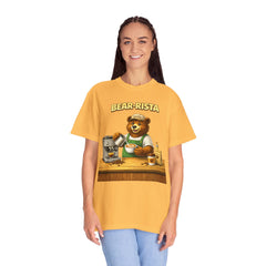 Bear‑Rista Coffee T‑Shirt — Cute Barista Bear Graphic Tee