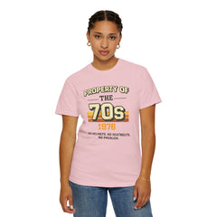 70s Retro Tee – "Property of the 70s 1976" Vintage Graphic T-Shirt