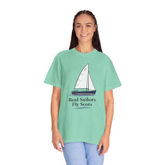 Hempstead Bay Sailing Club Graphic T-Shirt — "Real Sailors Fly Scots" Nautical Tee