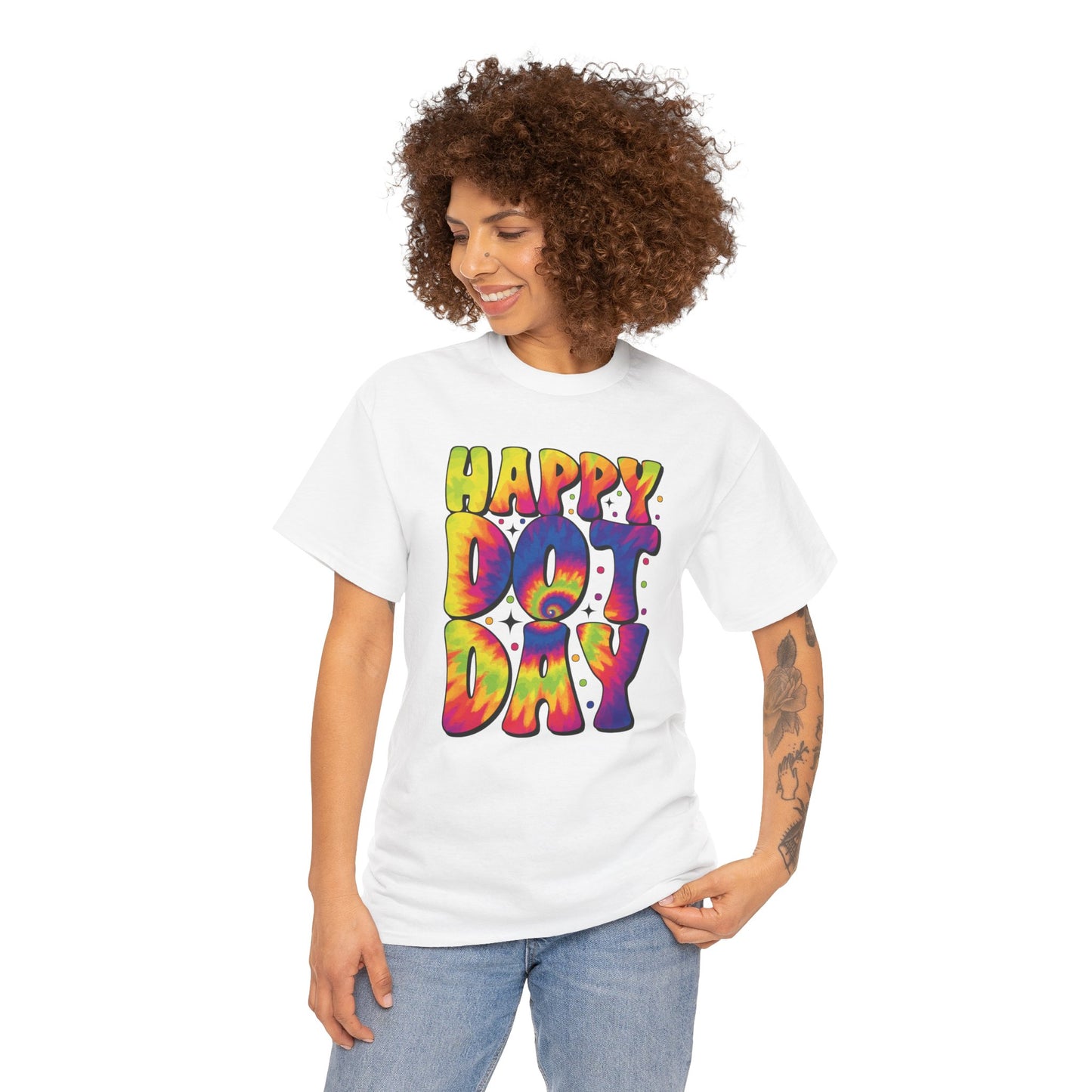 HAPPY DOT DAY - Graphic Unisex Heavy Cotton Tee