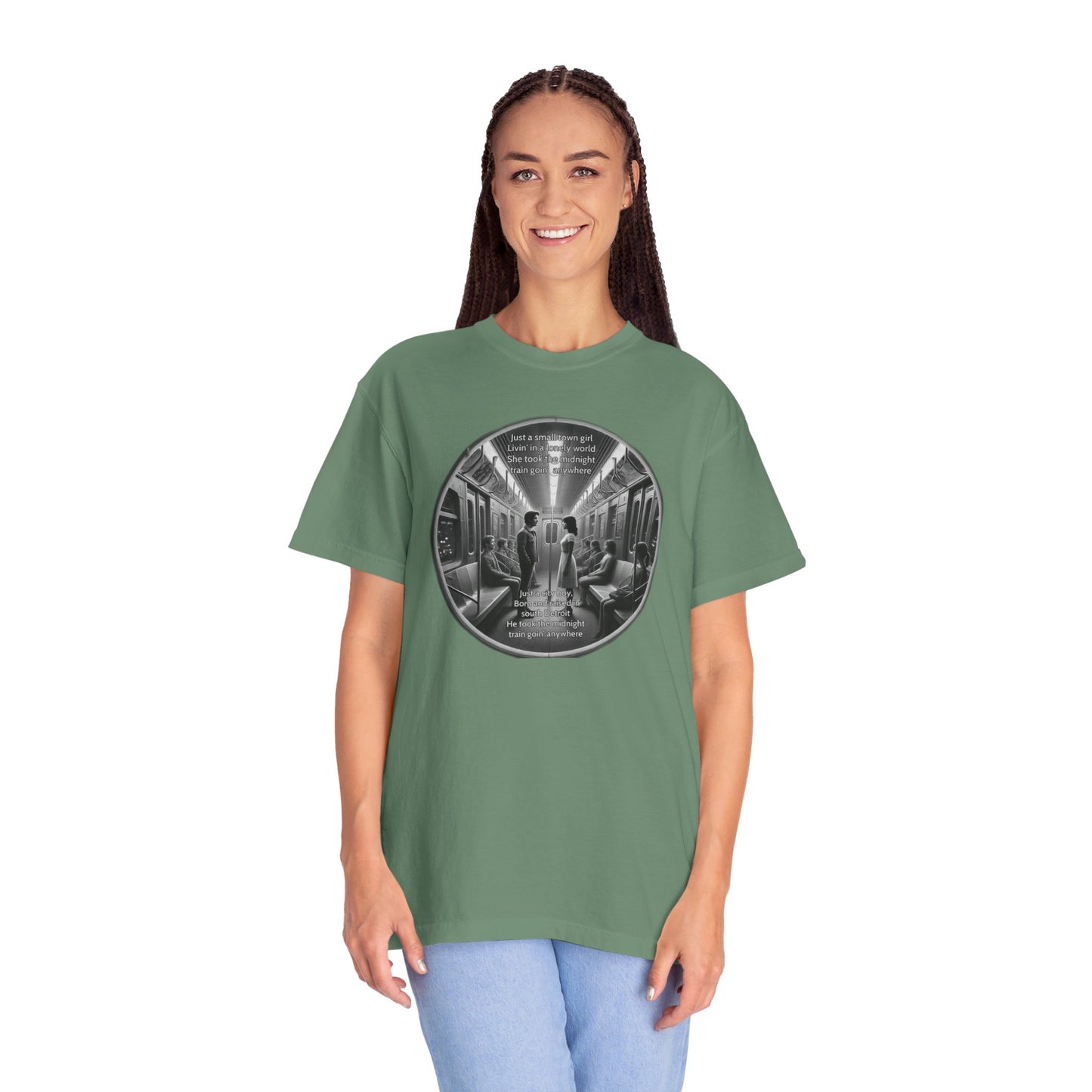 Don't Stop Believin Graphic Unisex Garment-Dyed T-shirt