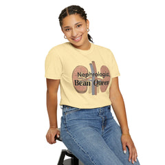 Nephrologist Bean Queen, Graphic Unisex Garment-Dyed T-shirt