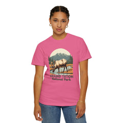 Grand Teton National Park Graphic, Comfort Colors Soft Relaxed Fit Unisex Garment-Dyed T-shirt