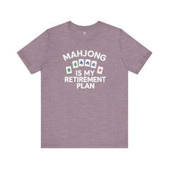 Mahjong Retirement Plan Tee, Fun Unisex T-Shirt for Game Lovers, Perfect Gift for Retirees, Mahjong Enthusiasts, Casual Wear
