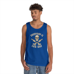 Fitness Tank Top - Skull Leg Amputee Gym Workout Shirt
