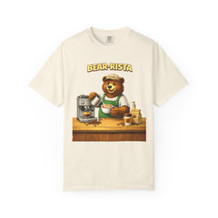 Bear‑Rista Coffee T‑Shirt — Cute Barista Bear Graphic Tee