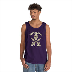 Fitness Tank Top - Skull Leg Amputee Gym Workout Shirt