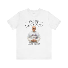 Pope Leo XIV New York Mets Fan Short Sleeve Tee - Made in USA