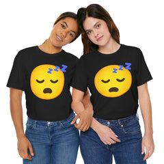 Emoji Whos Sleepy - Graphic Unisex Jersey Short Sleeve Tee