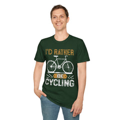 Cycling Enthusiast Unisex T-Shirt - 'I'd Rather Be Cycling' Design