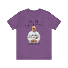 Pope Leo XIV New York Mets Fan Short Sleeve Tee - Made in USA
