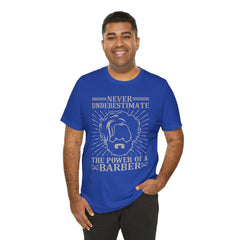 Never Underestimate the Power of a Barber Tee - Unisex Short Sleeve Shirt, Barber Gift, Hair Stylist Apparel, Funny Barber Shirt, [...]
