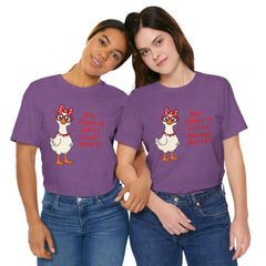 Teacher Valentine T-Shirt — "My Class Is Full of Sweet Hearts" Cute Duck Design
