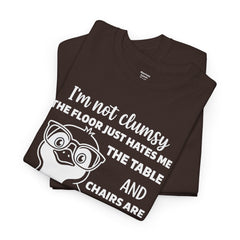 Clumsy Funny Penguin Graphic Tee | Unisex Heavy Cotton Tee | Great Gift for Animal Lovers, Birthdays, Casual Wear, Humorous Gifts, Everyday Style