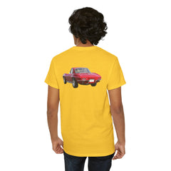 Red Corvette Summer Unisex Tee - I'm Vetted For Life Front and Back Image T Shirt
