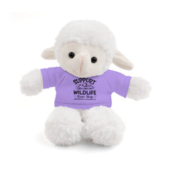 Stuffed Animals with T Shirt,Funny Quote,Support Wildlife Raise Boys,gift for him,gift for her,Birthday Gift,Everyday gift,animal lover gift