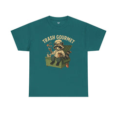 Trash Gourmet Unisex Heavy Cotton Tee, Funny Graphic T-Shirt, Quirky Casual Wear, Unique Gift for Food Lovers, Eco-Friendly Apparel