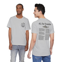 41 For Freedom FBM Fleet Ballistic Missile Submarine Unisex Jersey Short Sleeve Tee