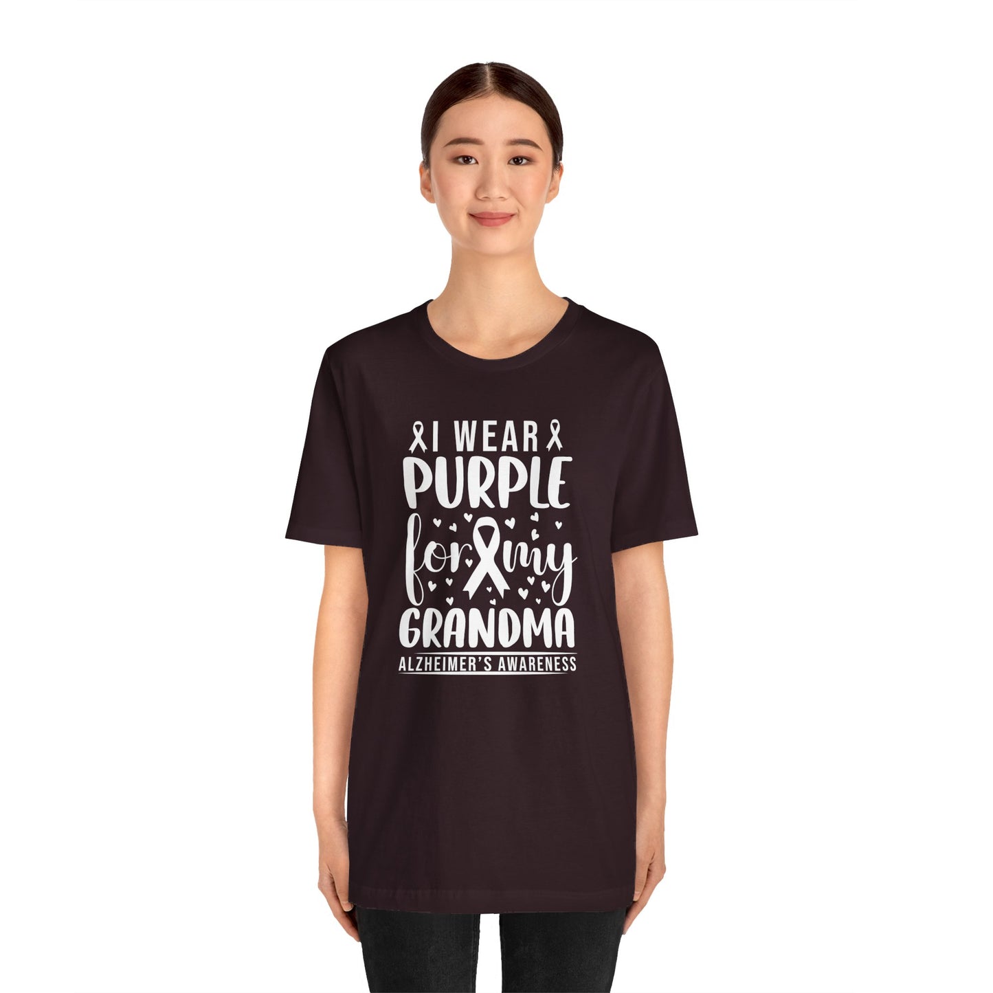 I Wear PURPLE For My Grandma, Unisex Short Sleeve Tee